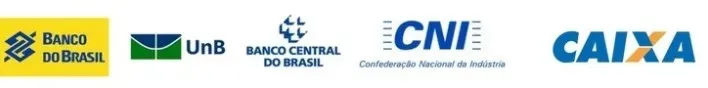Logotipos de empresas parceiras como Serpro, Senado Federal e GDF